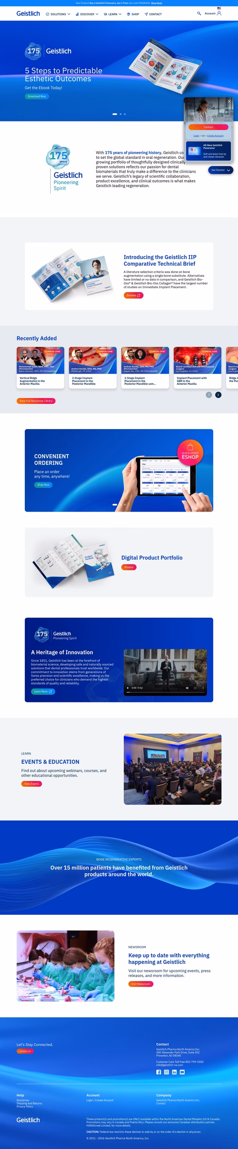 Geistlich-Pharma-North-America Homepage 1440px