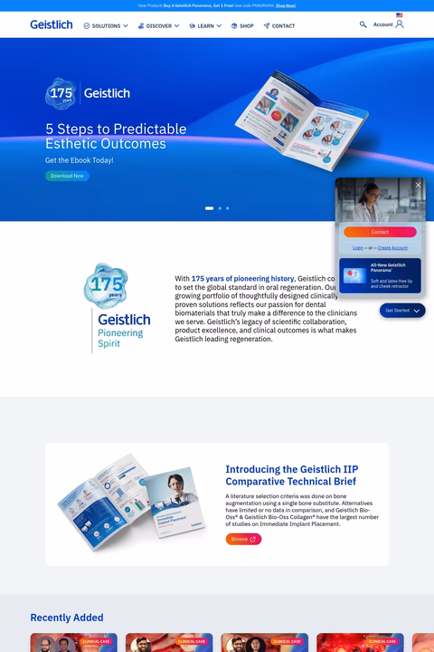 Geistlich-Pharma-North-America Homepage 1440px
