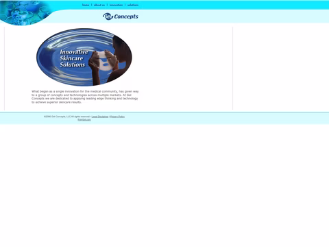 Gel-Concepts Homepage 1440px