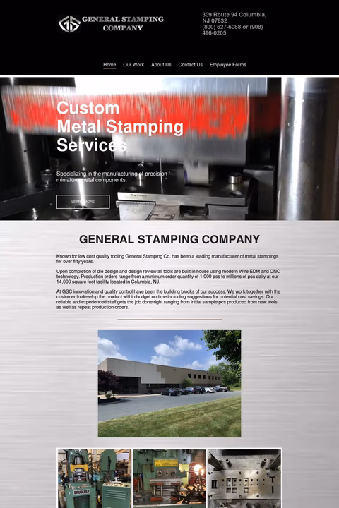 General-Stamping-Company Homepage 1440px