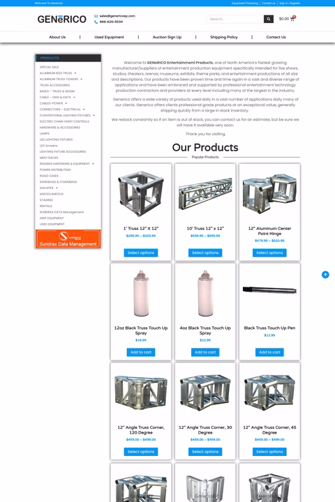 Generico-Entertainment-Products Homepage 1440px