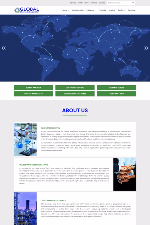 Global-Chemicals-Corporation Homepage 1440px