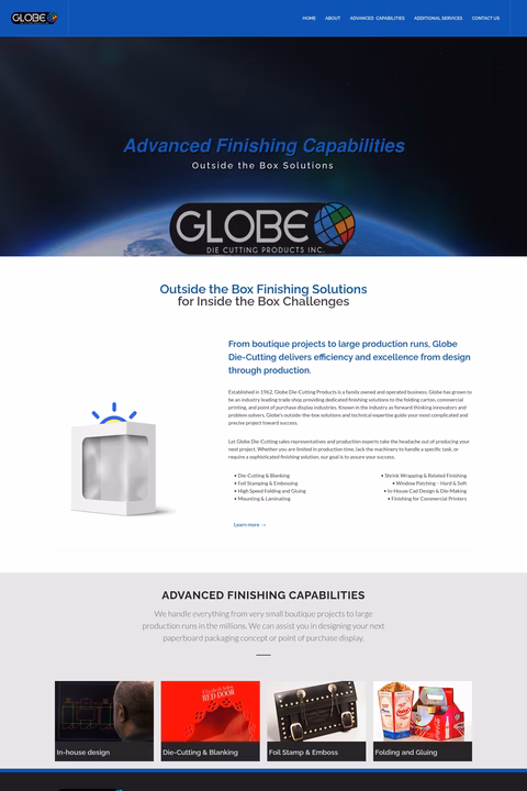 Globe-Die-Cutting-Products Homepage 1440px