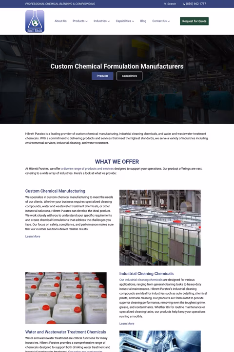Hibrett-Puratex Homepage 1440px