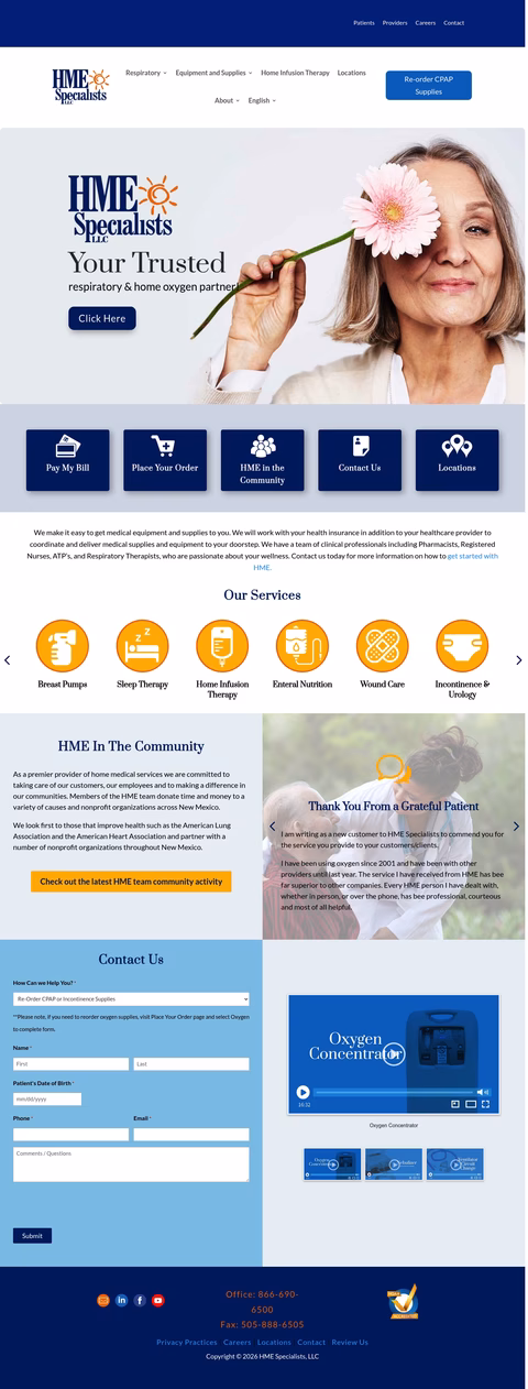 Home-Medical-Equipment-Specialists Homepage 1440px