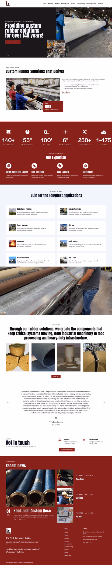 Home-Rubber-Company Homepage 1440px