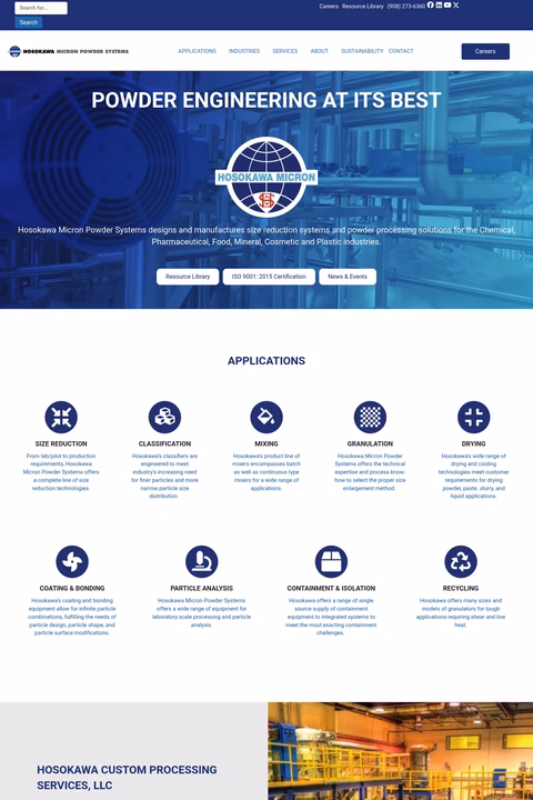 Hosokawa-Micron-Powder-Systems Homepage 1440px