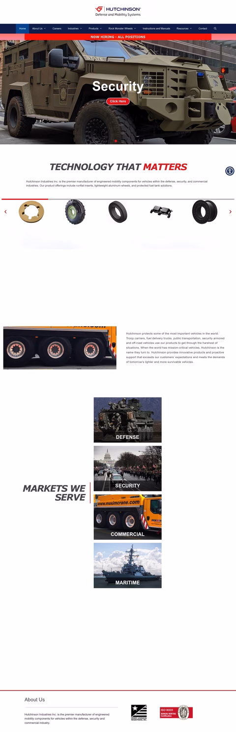 Hutchinson-Defense-And-Mobility-Systems Homepage 1440px
