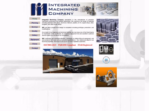 Integrated-Machining-Company Homepage 1440px