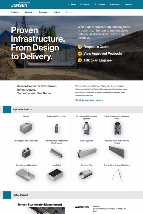 Jensen-Infrastructure Homepage 1440px
