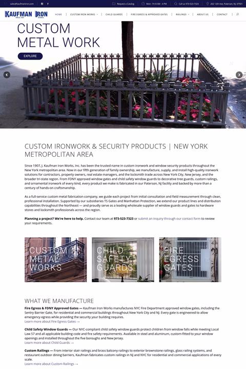 Kaufman-Iron-Works Homepage 1440px