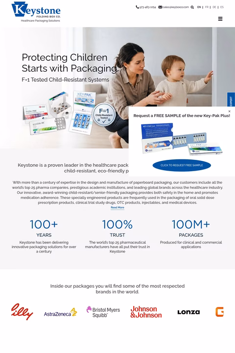 Keystone-Folding-Box-Company Homepage 1440px
