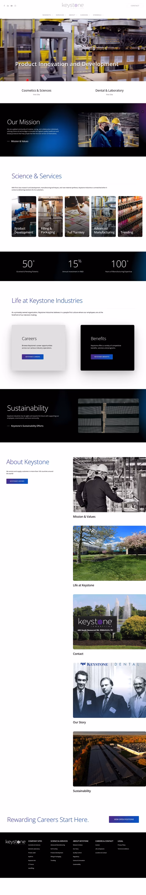 Keystone-Industries Homepage 1440px