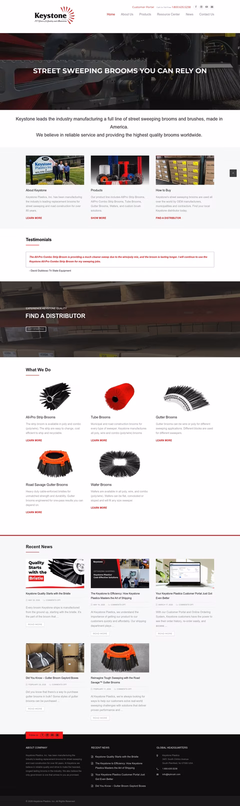 Keystone-Plastics Homepage 1440px