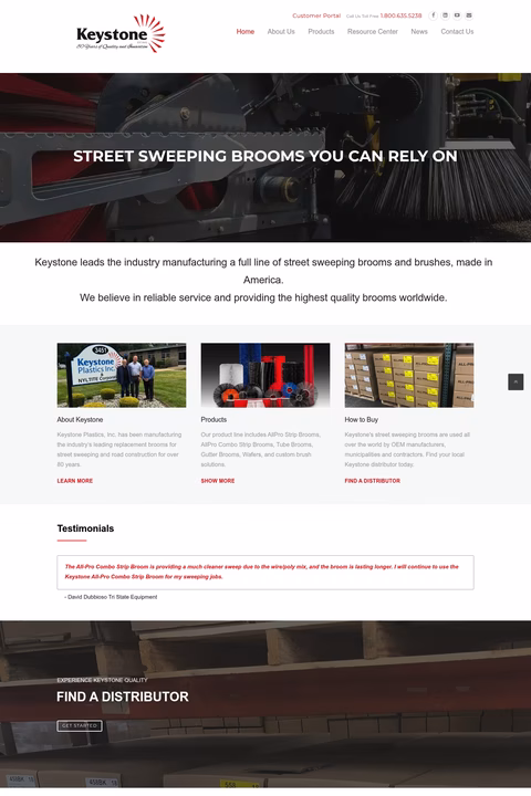 Keystone-Plastics Homepage 1440px