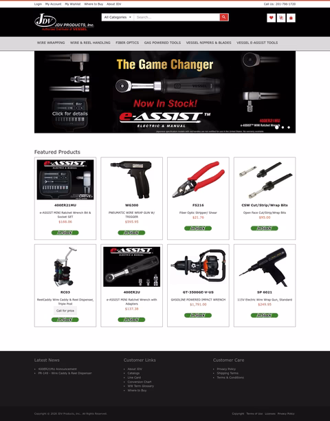 Jdv-Products Homepage 1440px