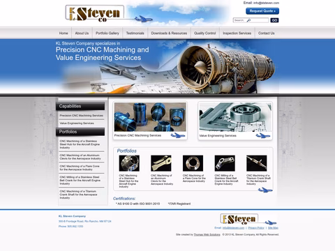 Kl-Steven-Company Homepage 1440px