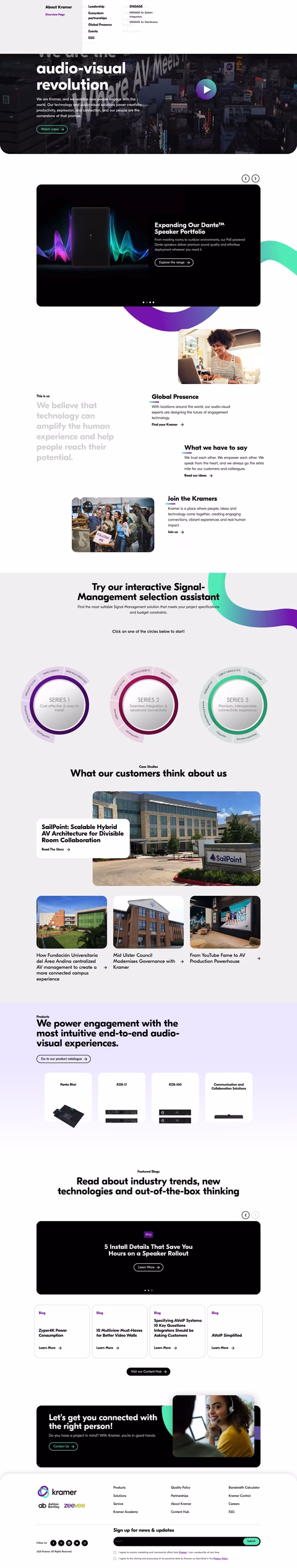 Kramer-Electronics Homepage 1440px