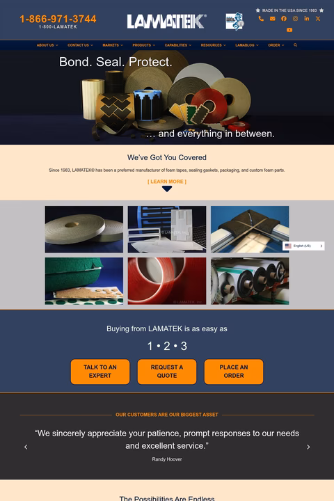 Lamatek Homepage 1440px