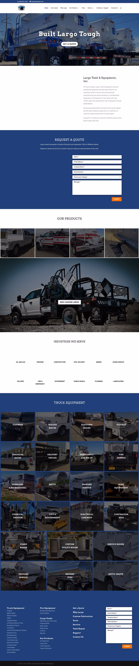 Largo-Tank-Equipment Homepage 1440px