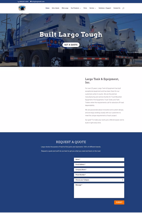 Largo-Tank-Equipment Homepage 1440px