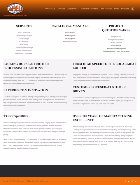 Lefiell-Company Homepage 1440px