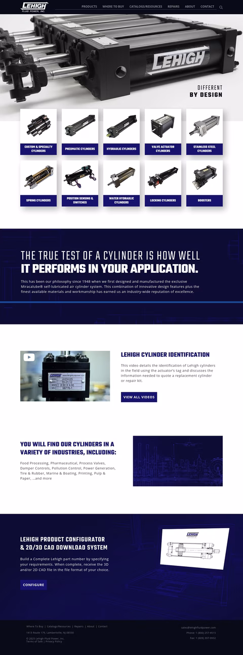 Lehigh-Fluid-Power Homepage 1440px