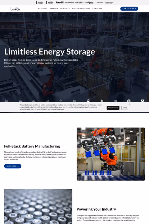 Lithion-Battery Homepage 1440px