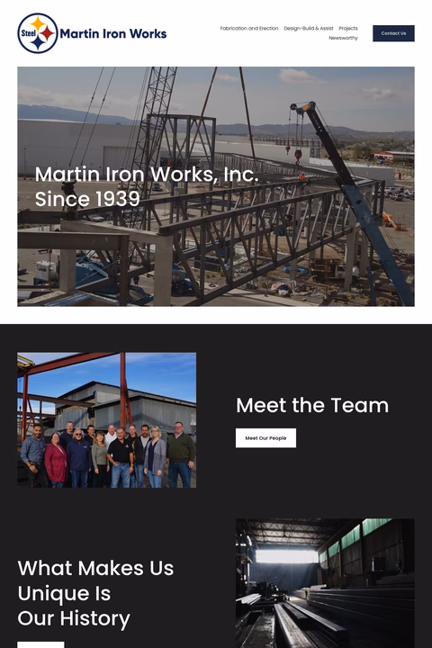 Martin-Iron-Works Homepage 1440px