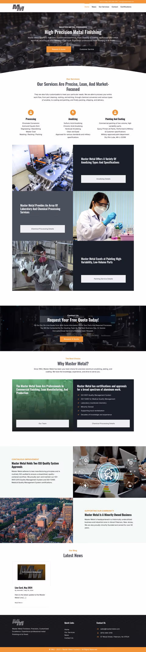 Master-Metal-Finishers Homepage 1440px