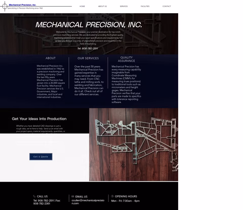 Mechanical-Precision Homepage 1440px