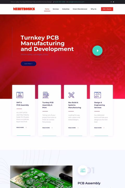 Meritronics Homepage 1440px