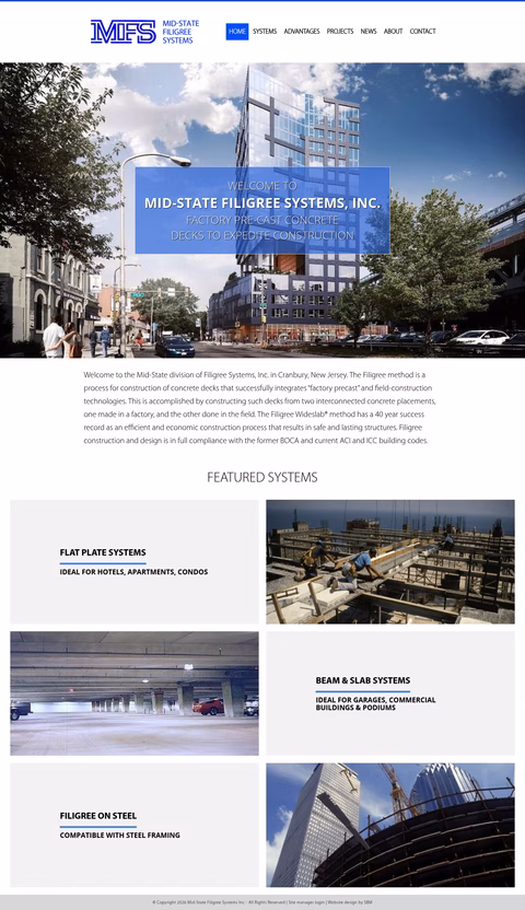 Mid-State-Filigree-Systems Homepage 1440px