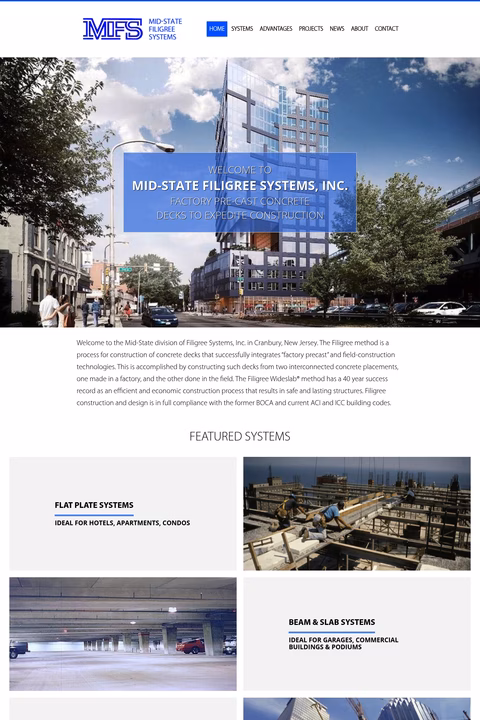 Mid-State-Filigree-Systems Homepage 1440px
