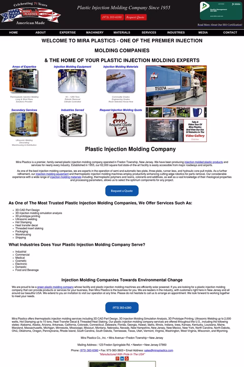 Mira-Plastics Homepage 1440px