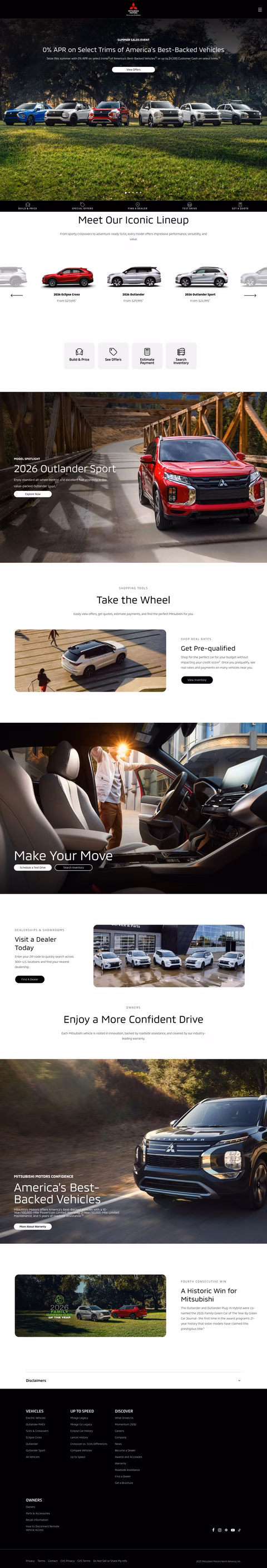 Mitsubishi-Motors Homepage 1440px