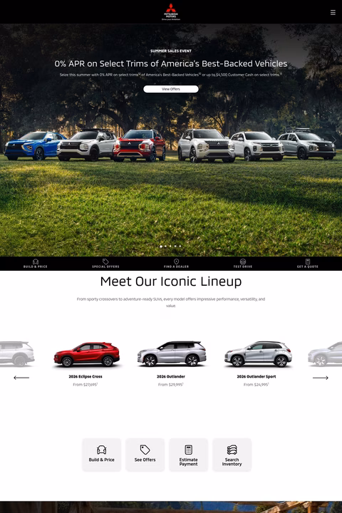 Mitsubishi-Motors Homepage 1440px