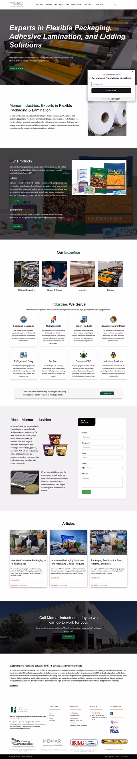 Momar-Industries Homepage 1440px