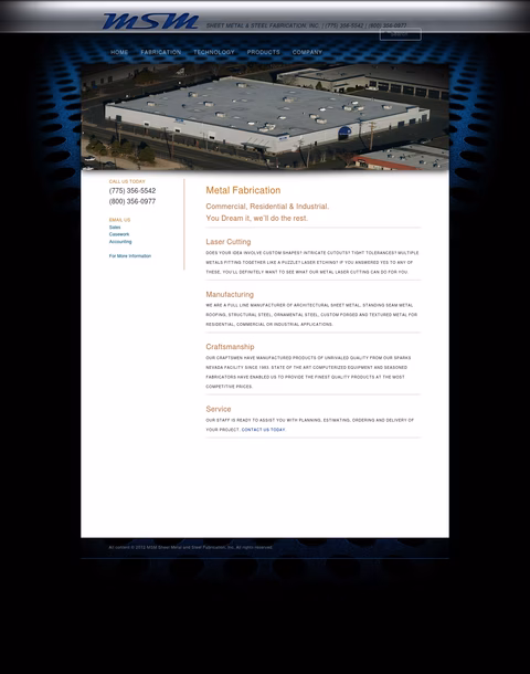 Msm-Sheet-Metal Homepage 1440px