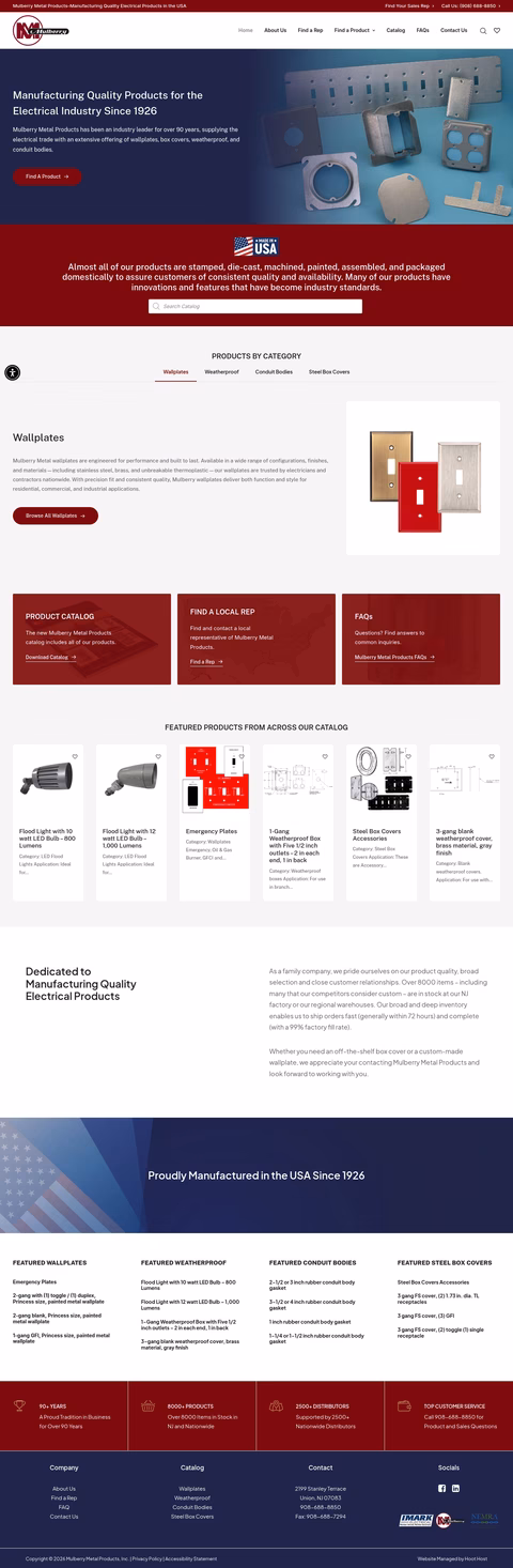 Mulberry-Metal-Products Homepage 1440px