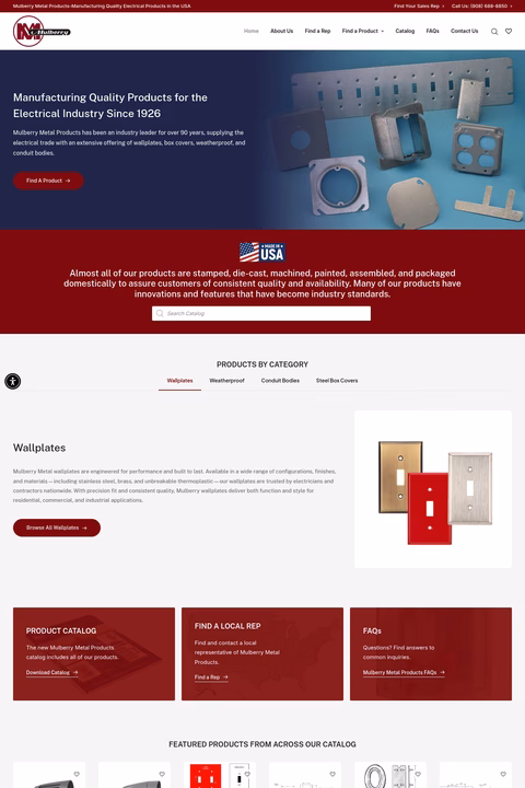 Mulberry-Metal-Products Homepage 1440px
