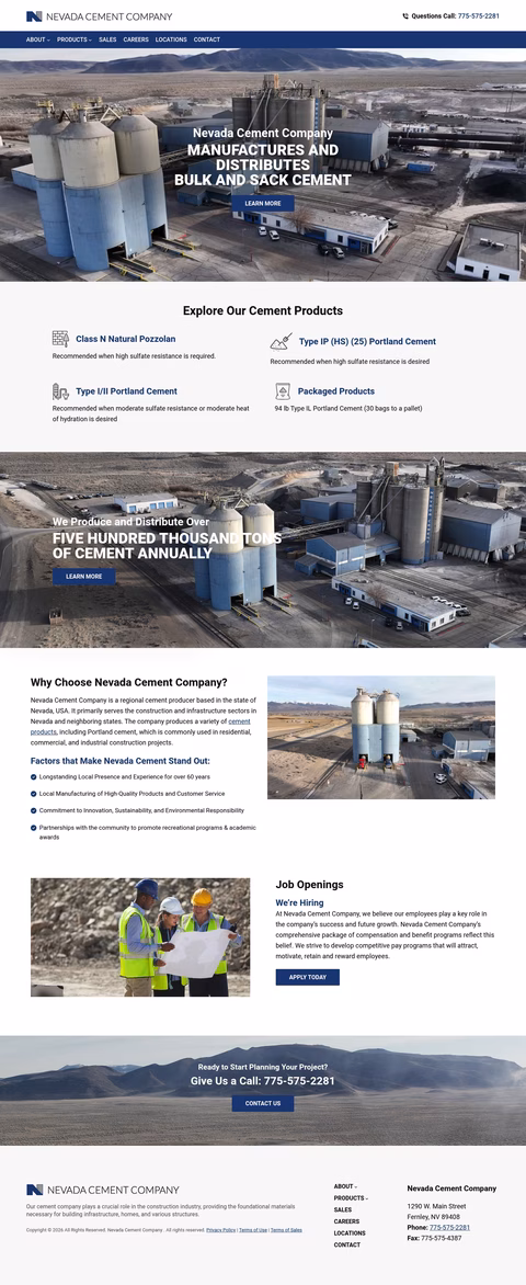 Nevada-Cement-Company Homepage 1440px