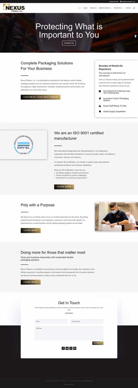 Nexus-Plastics Homepage 1440px