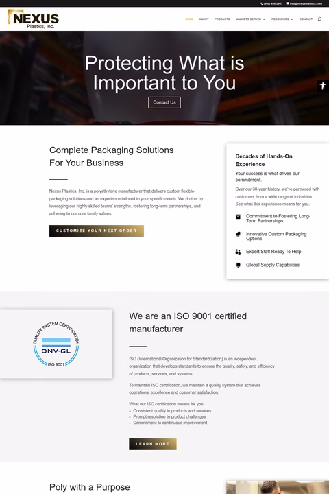 Nexus-Plastics Homepage 1440px