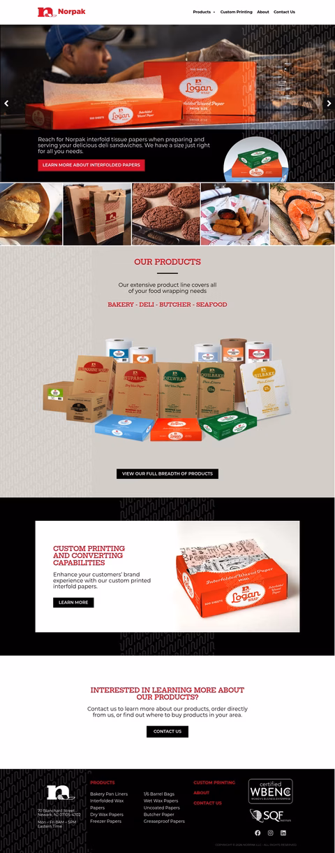Norpak Homepage 1440px