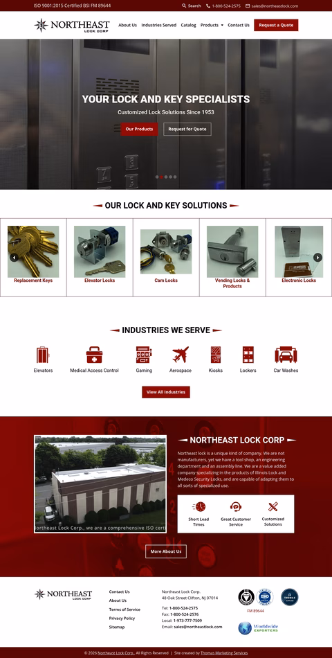 Northeast-Lock Homepage 1440px