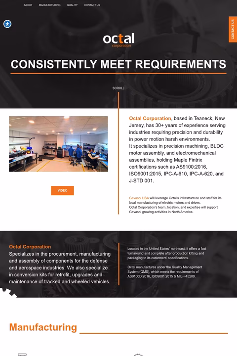 Octal-Corporation Homepage 1440px