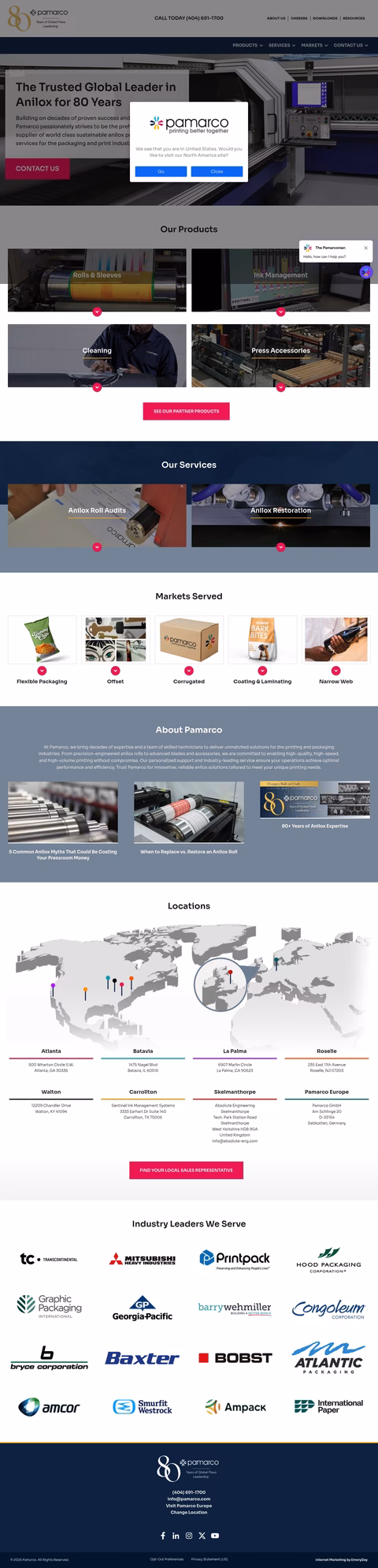 Pamarco Homepage 1440px