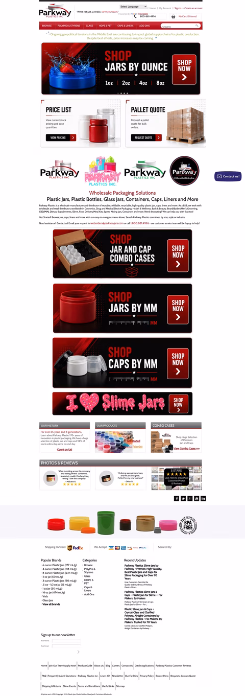 Parkway-Plastics Homepage 1440px