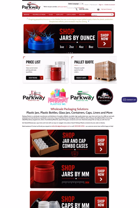 Parkway-Plastics Homepage 1440px